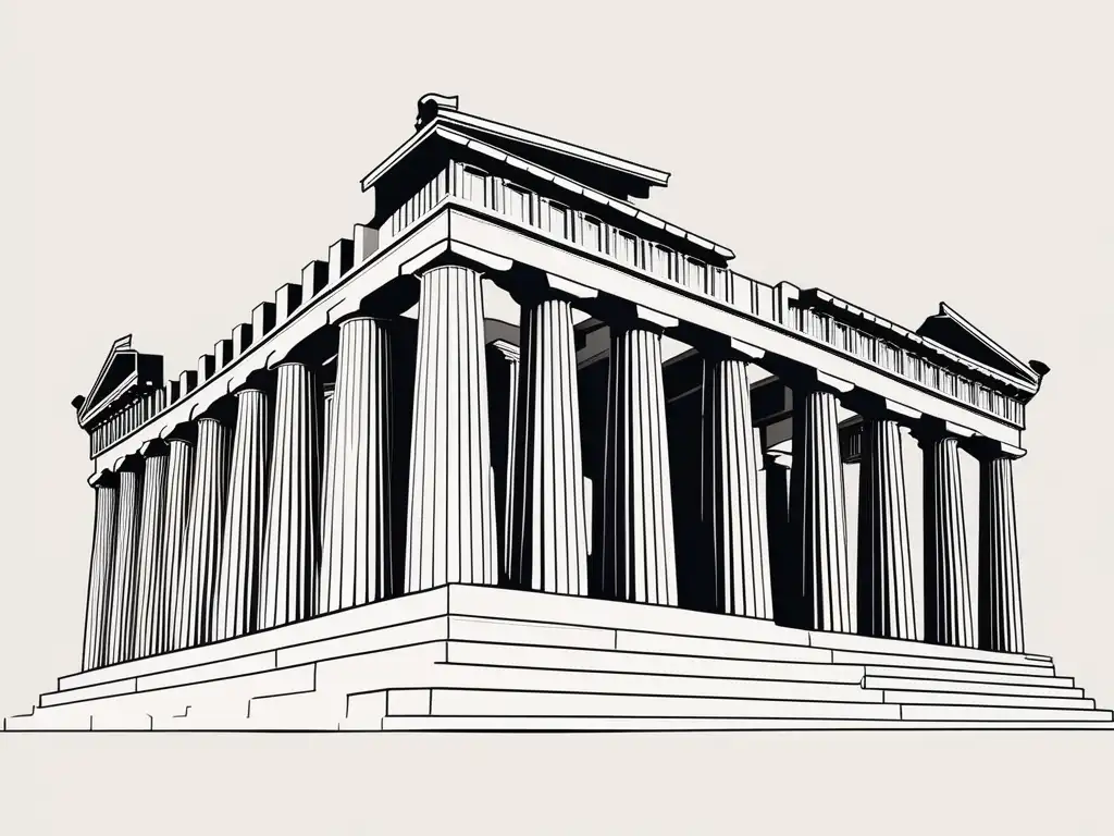 Parthenon, templo griego dedicado a Atenea, símbolo de la importancia de las leyes griegas