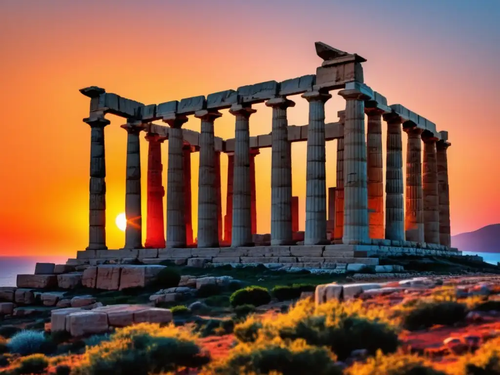 Majestuosidad del Templo de Poseidón en Sounion, Grecia: la conexión entre rituales griegos y naturaleza