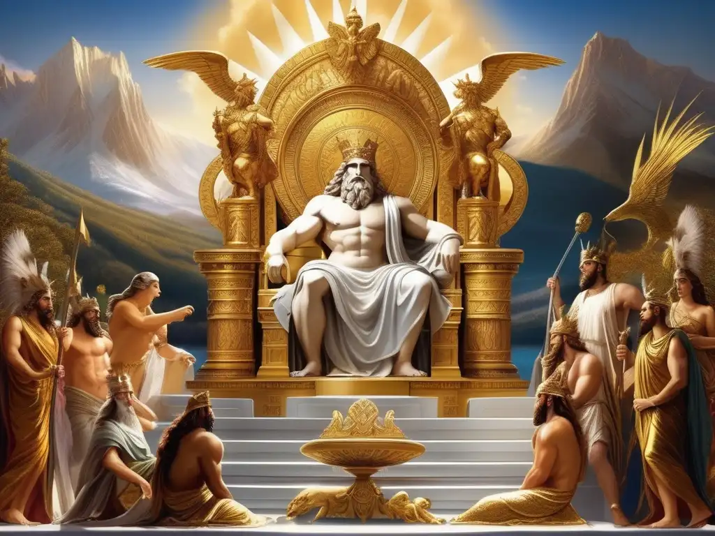 trono dorado de zeus en el monte olimpo 72 1