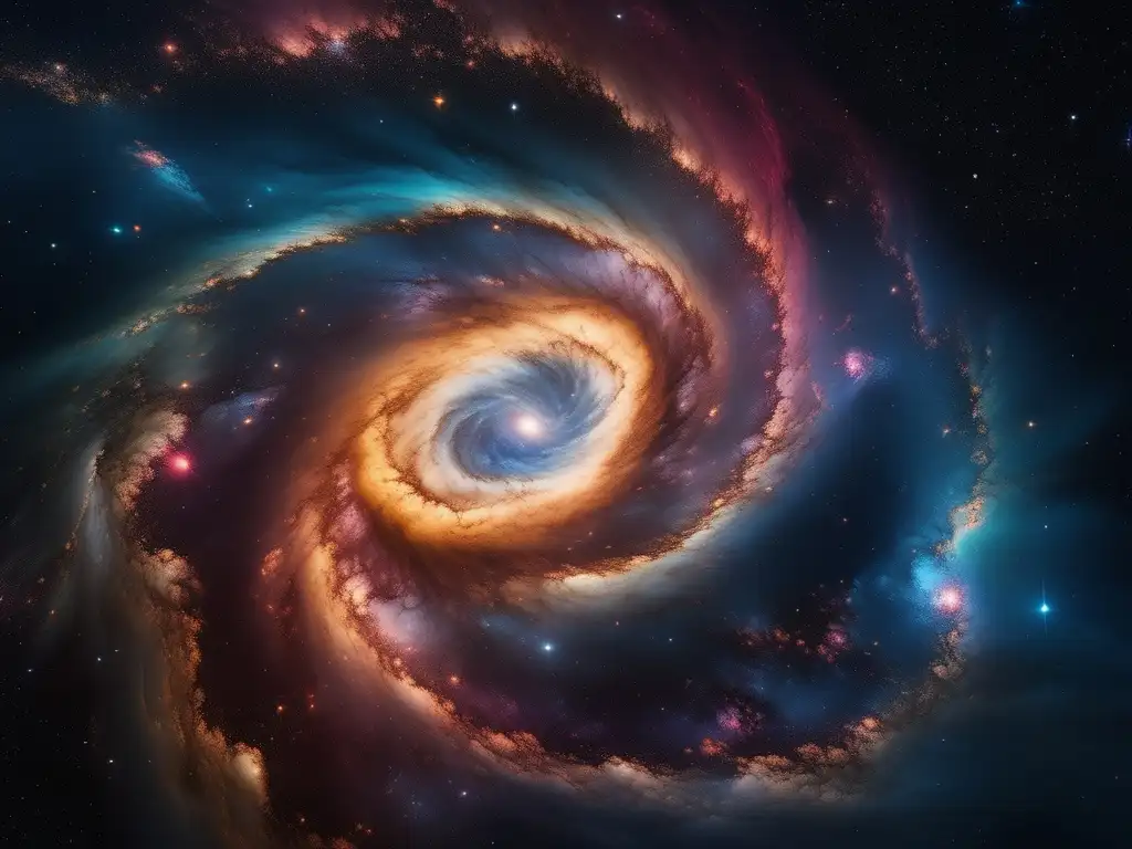 Influencia de la filosofía presocrática en Occidente: Nacimiento del universo, colores vibrantes y detalles intrincados