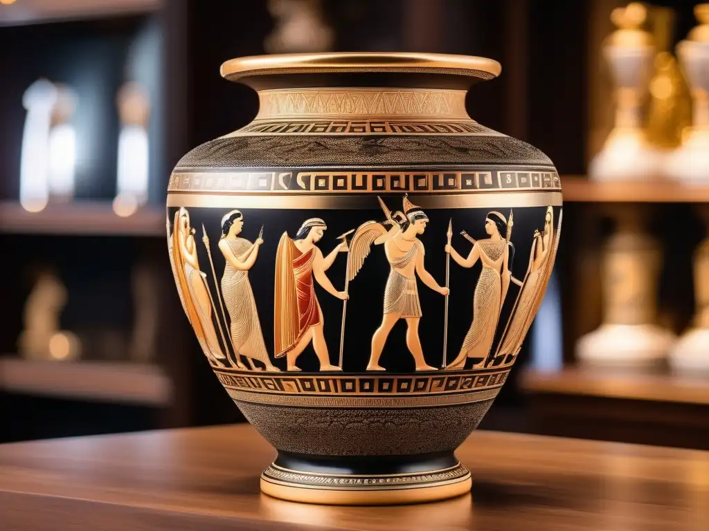 Vaso cerámico de Grecia antigua con arte y detalles impresionantes - Historia y técnicas de la cerámica griega