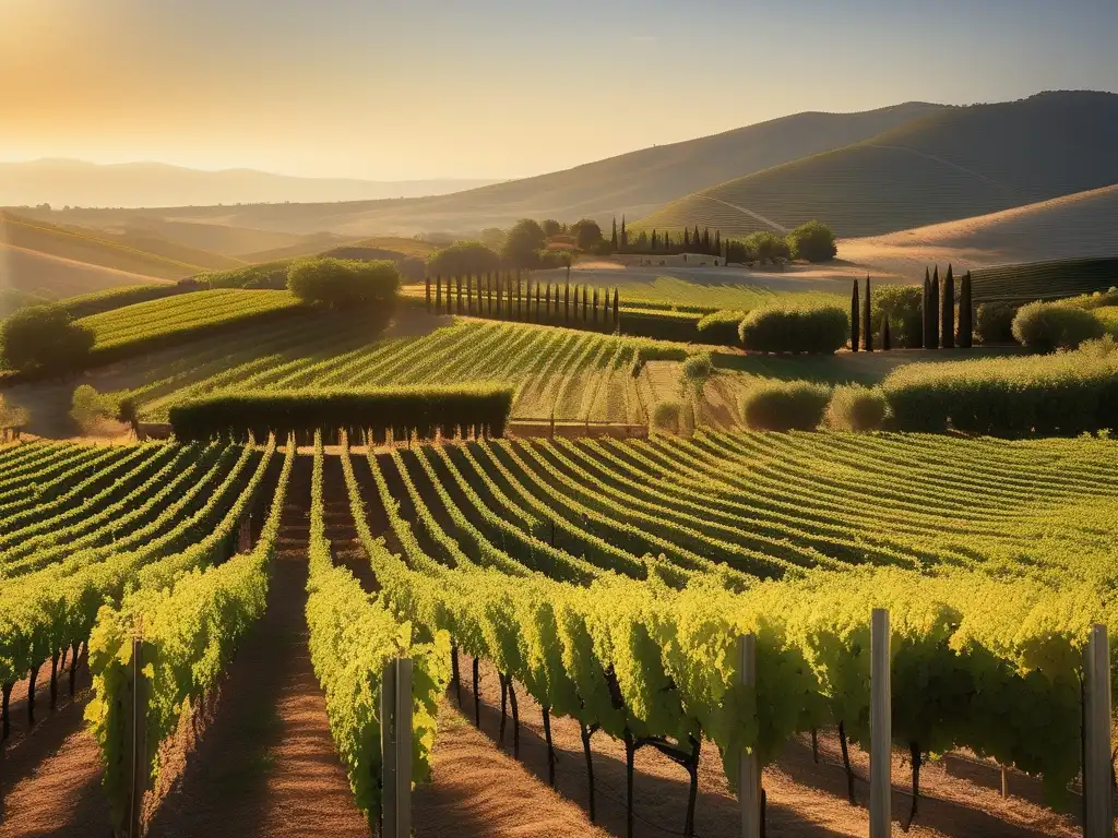 Vino en la cultura griega: paisaje dorado de viñedos antiguos